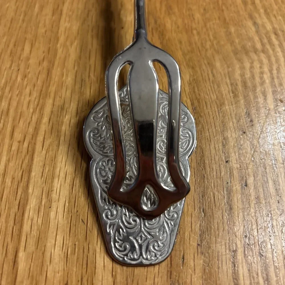Vintage Silver Plated Scissor Style Pastry Salad Tongs 8.5